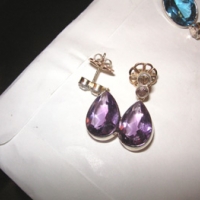 Amethist oorbellen